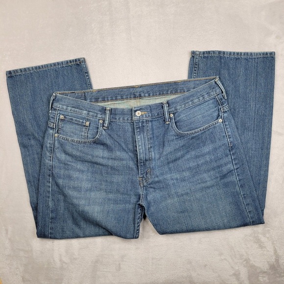Levis Jeans Men‎ 38x30 Baggy Loose Denim Pants Faded Whisker Workwear Heavy Zip - Picture 1 of 10